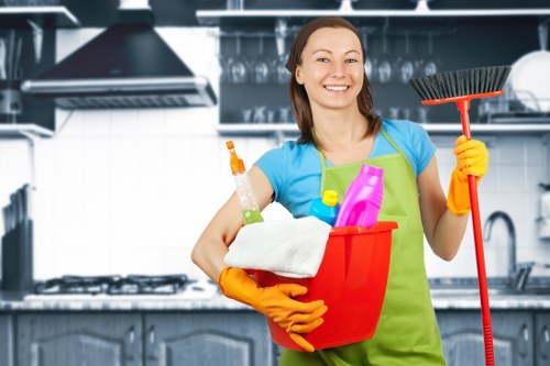 Workers following a health and safety policy in a controlled workplace setting