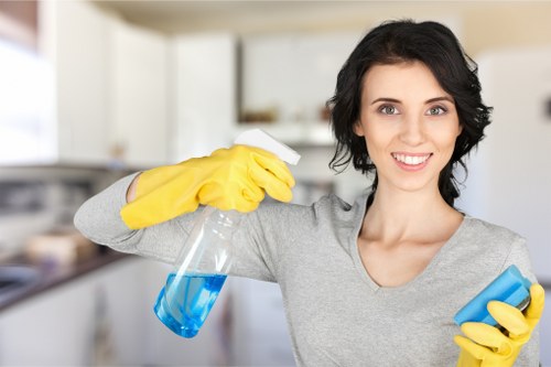 Curtain cleaning in a bright living room with fresh drapes